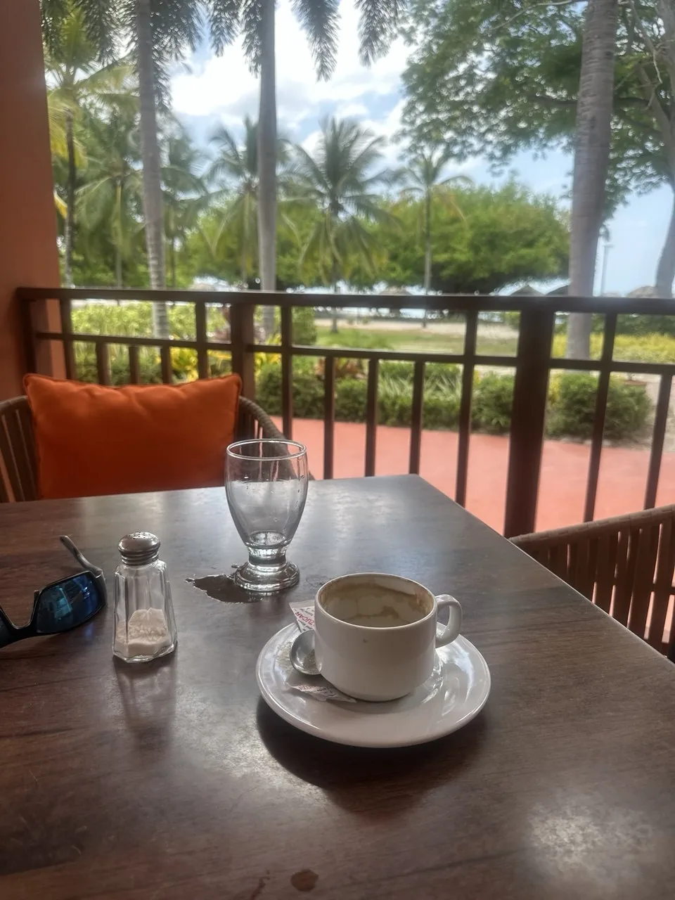 Terrace coffee area at Costa Blanca community